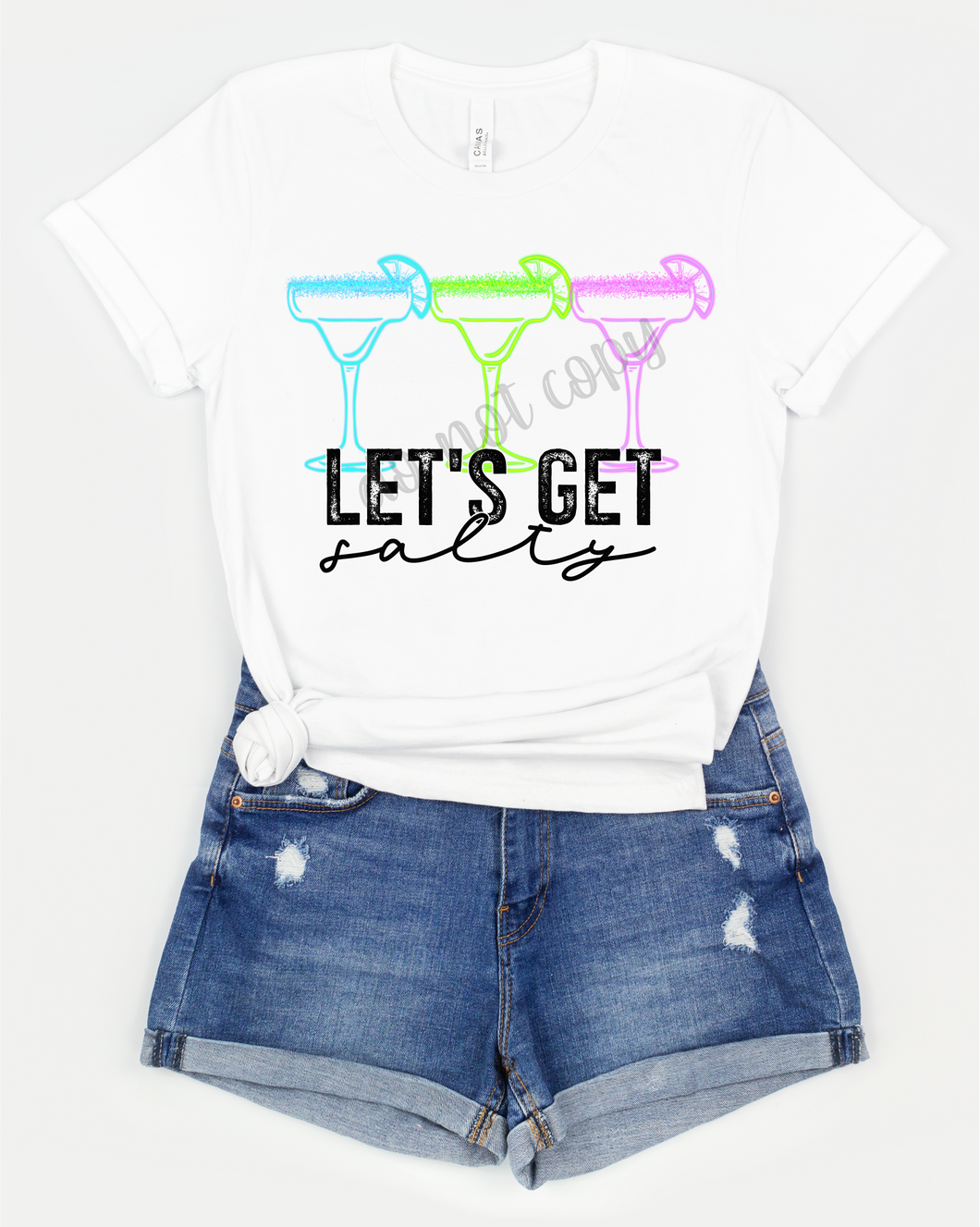 Let's Get Salty 3 Neon Margaritas Transfer