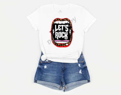 Lets Rock Red Leopard Lips Transfer