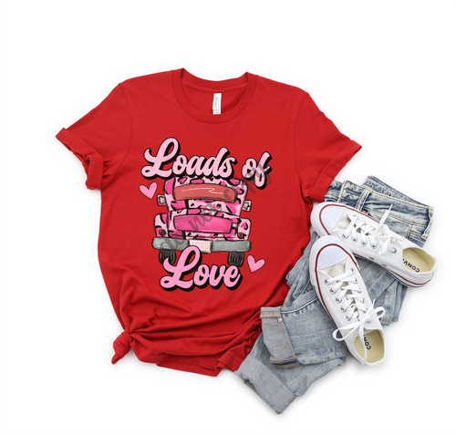 Loads Of Love Pink Heart Leopard Truck Transfer