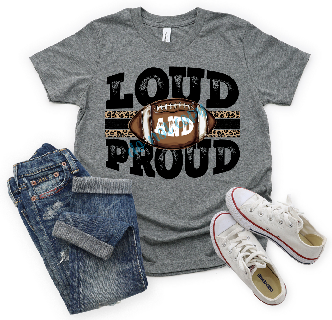 Loud & Proud Football Leopard Line Transfer