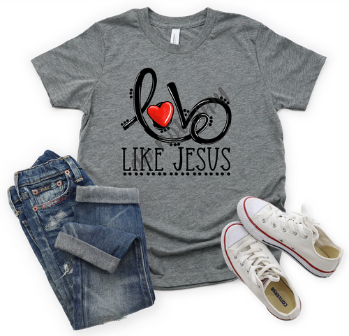 Love Like Jesus Red & Black Transfer