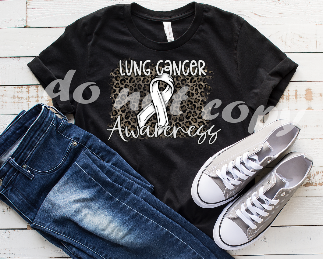 Lung Cancer Awareness Leopard Transfer