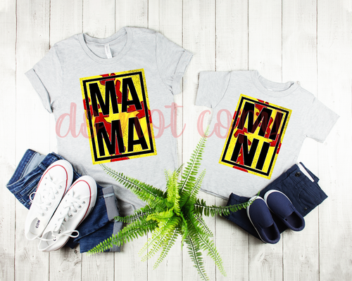 Softball Mama Stacked Square Transfer