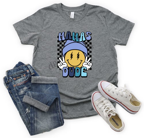 Mamas Dude Blue Transfer