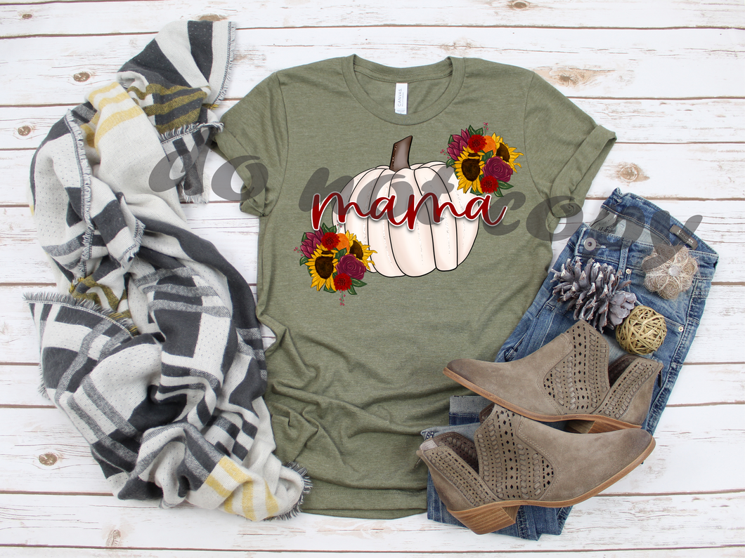 Mama White Pumpkin Transfer