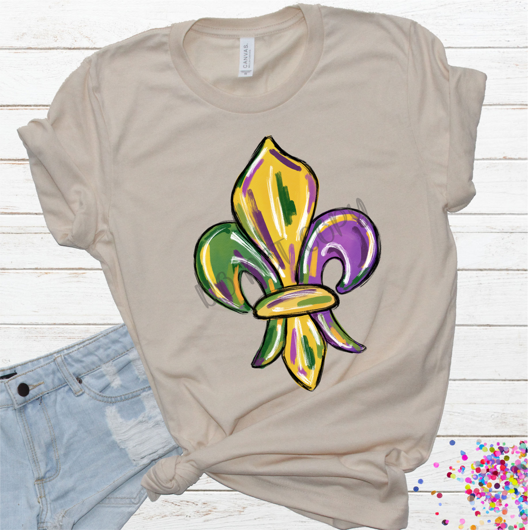 Mardi Gras Fleur Dem Lis Transfer