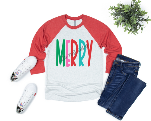 Merry Colorful Doodle Transfer