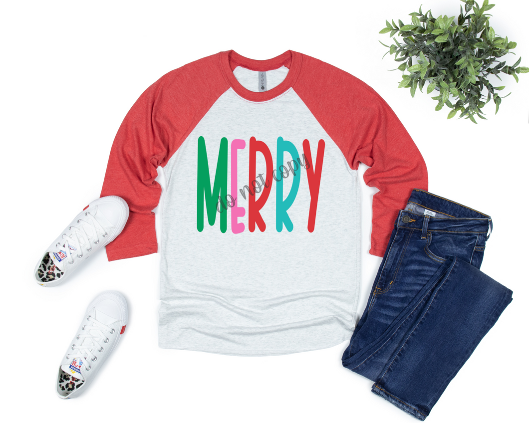 Merry Colorful Doodle Transfer