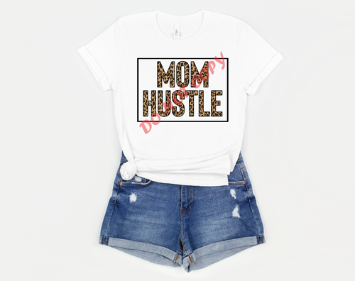 Mom Hustle Leopard Square Transfer