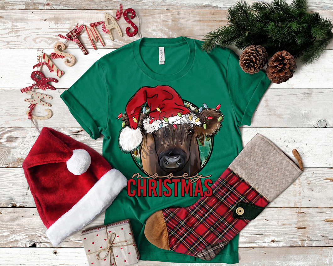 Mooey Christmas with cow Transfer