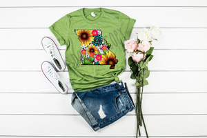 Sunflower, Turquoise, Cowhide & Cactus State Design