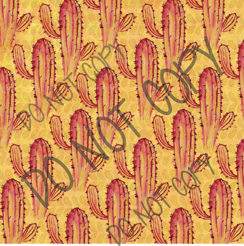 Mustard Cactus Background 12x12