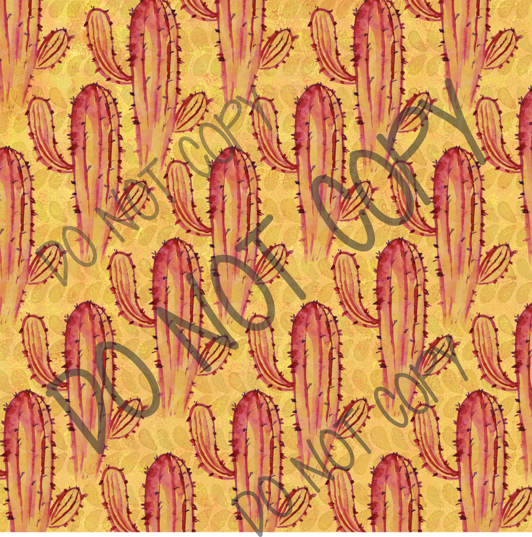 Mustard Cactus Background 12x12