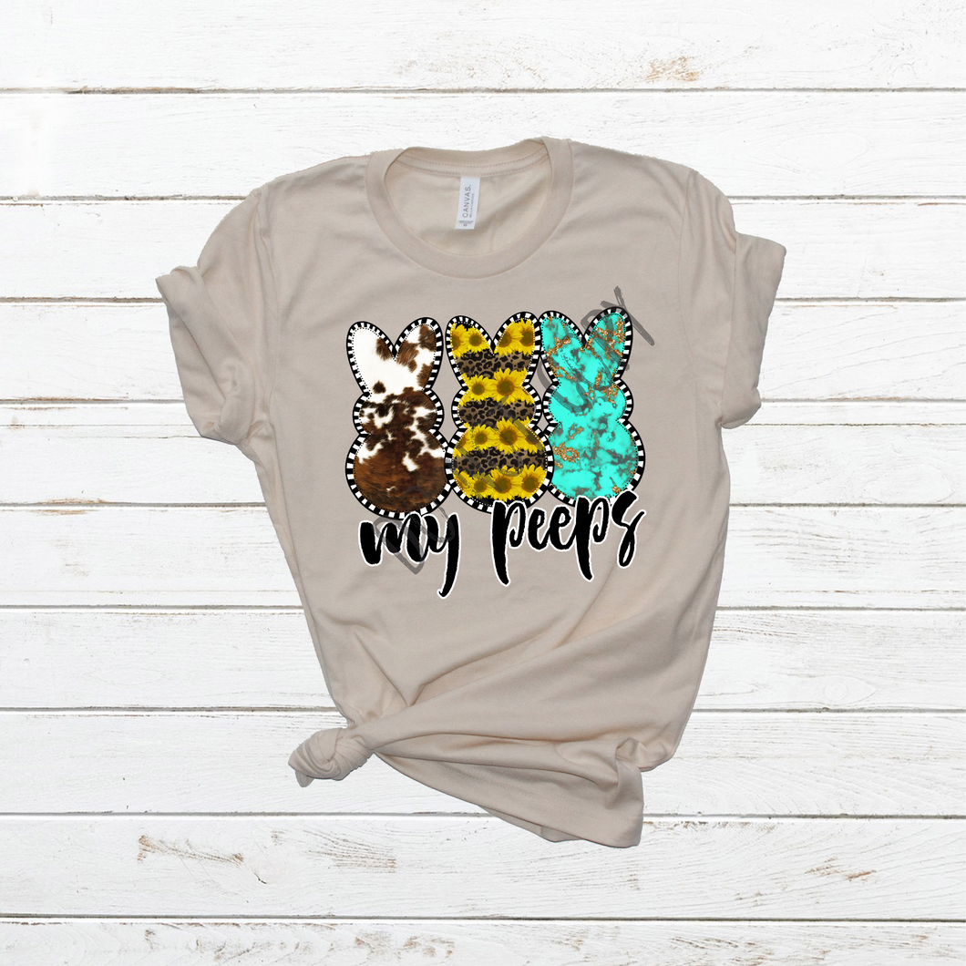 My Peeps Leopard Cowhide Turquoise Transfer