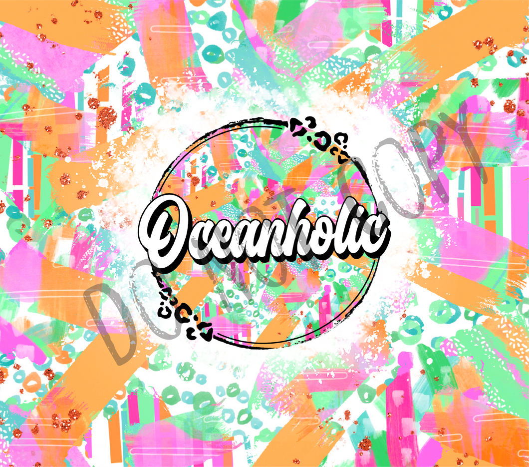 Oceanholic 20 oz Straight tumbler Sublimation Transfer