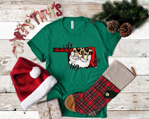 Ho Ho Ho Buffalo Plaid Santa State Design