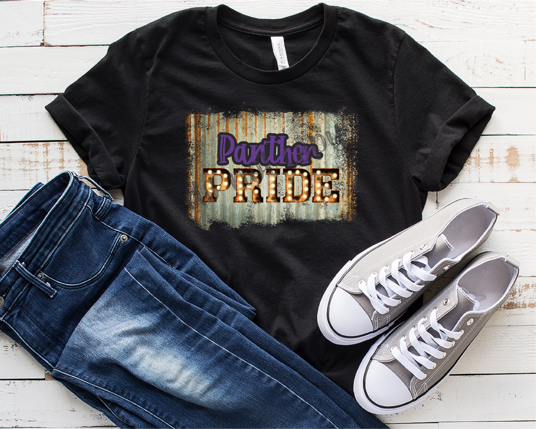 Panther Pride Purple Rustic Glitter