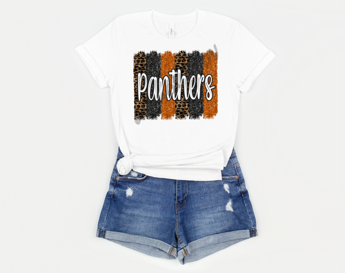 Panthers Orange and Black Brushstroke