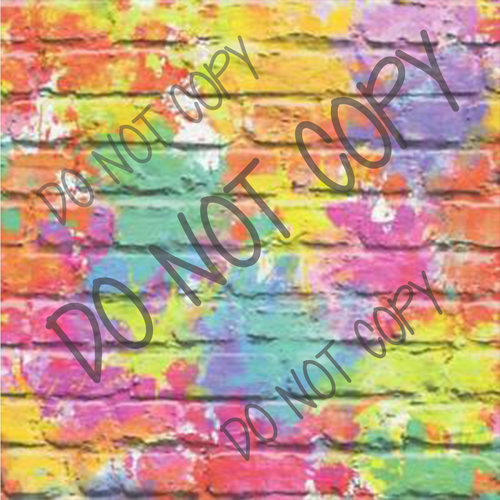 Pastel tie-Dye Bricks Background 12x12