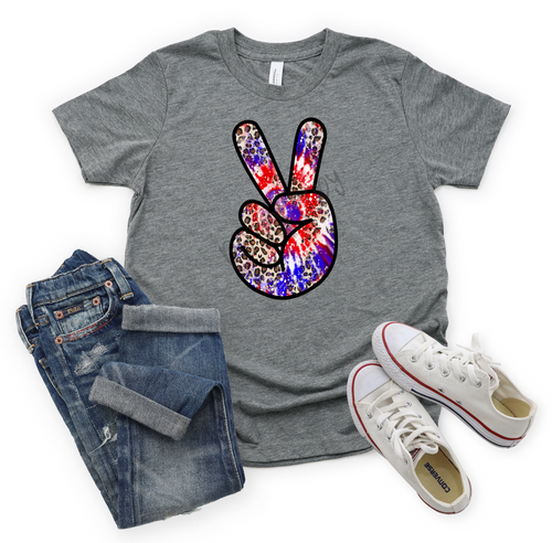 Patriotic Leopard Peace Hand Transfer