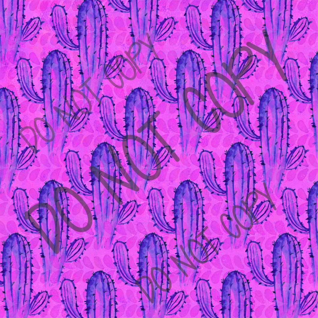 Pink Cactus Background 12x12