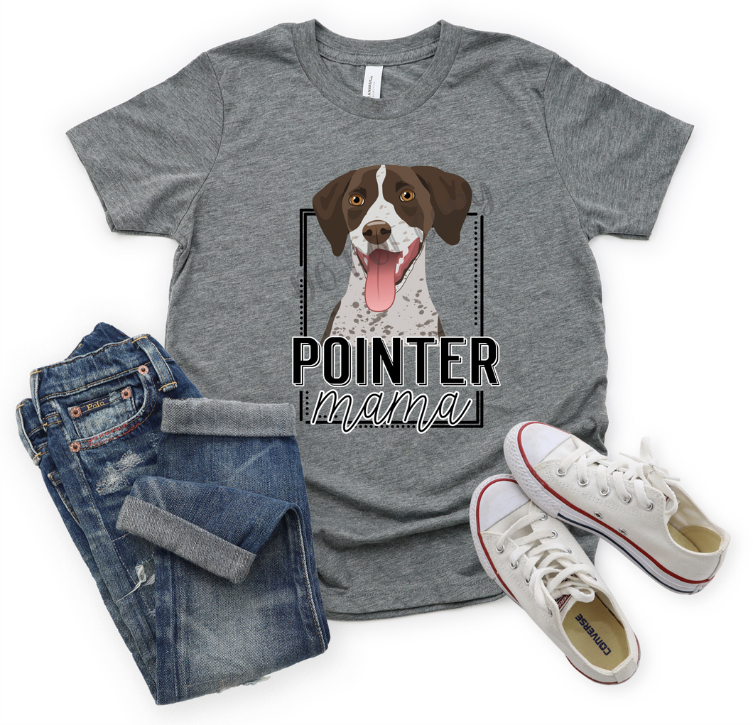 Pointer Mama Brown White Transfer