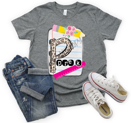 Pre-K Leopard Notebook Paper Transfer