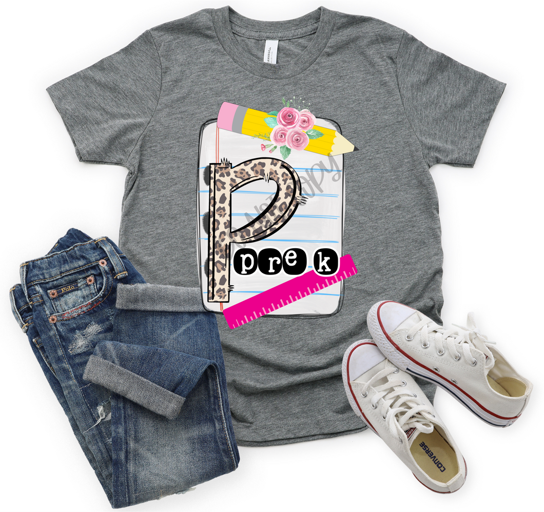 Pre-K Leopard Notebook Paper Transfer