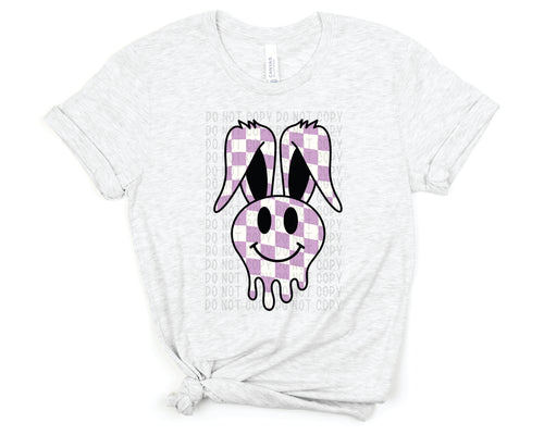 Purple Checkered Bunny Transfer