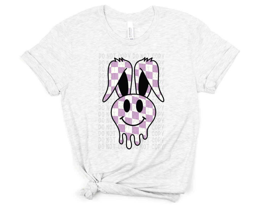 Purple Checkered Bunny Transfer