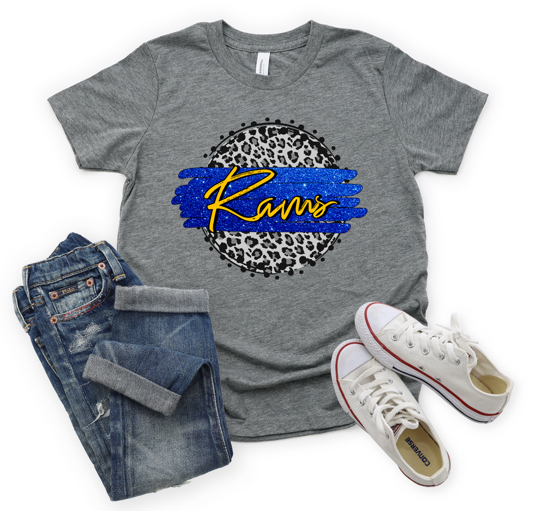 Rams Cheetah Glitter Transfer