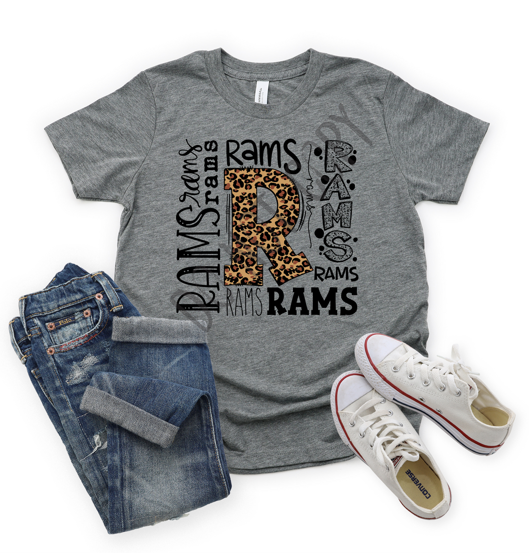 Rams Leopard Typography Transfer