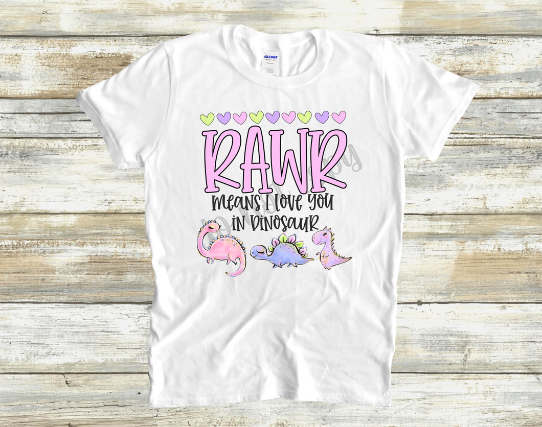 Rawr Means I Love You In Dinosaur Three Dinosaurs