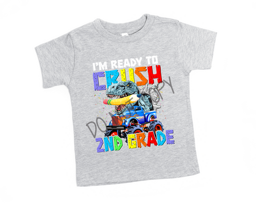 Ready To Crush 2nd Grade Dinosaur Transfer