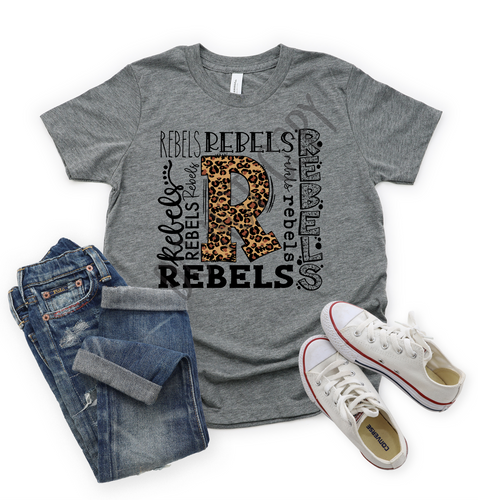 Rebels Leopard Typography Transfer