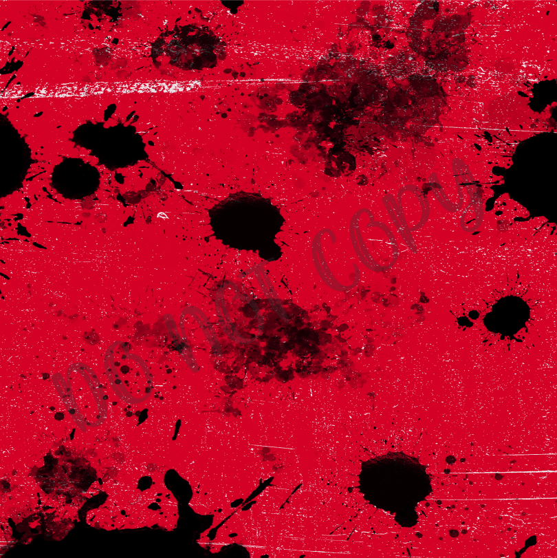 Black & Red Splatter Background 12x12