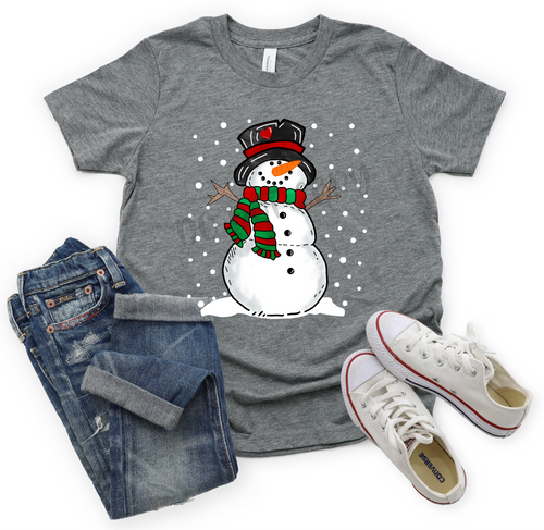 Red & Green Snowman Transfer