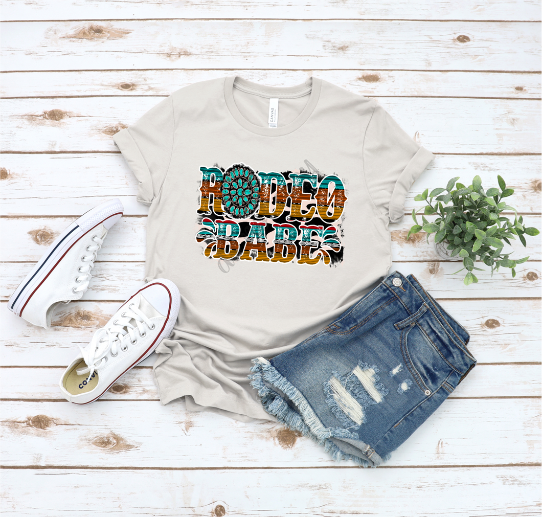 Rodeo Babe Turquoise & Serape Transfer