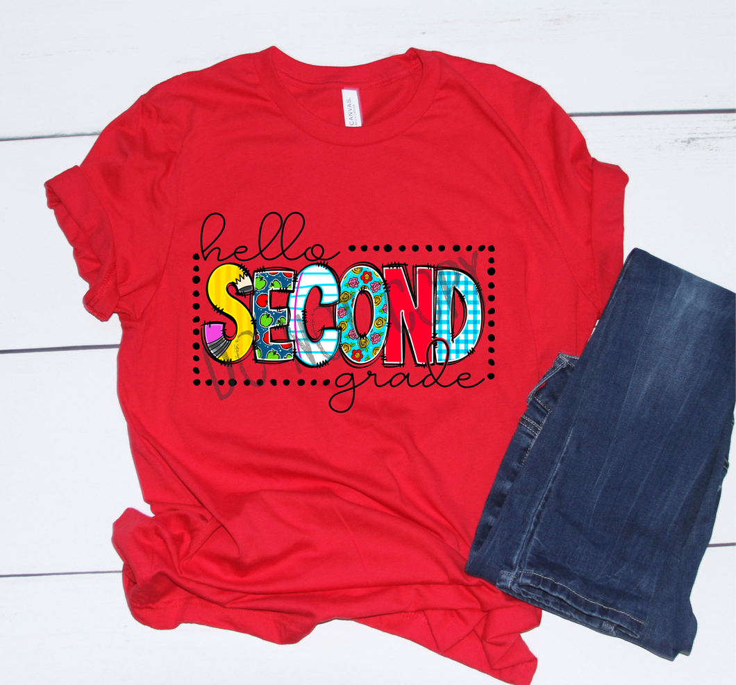 2nd Grade School Print Doodle Letters