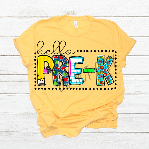 Pre-K School Print Doodle Letters