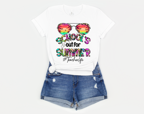 School's Out For Summer Bright Colored Leopard