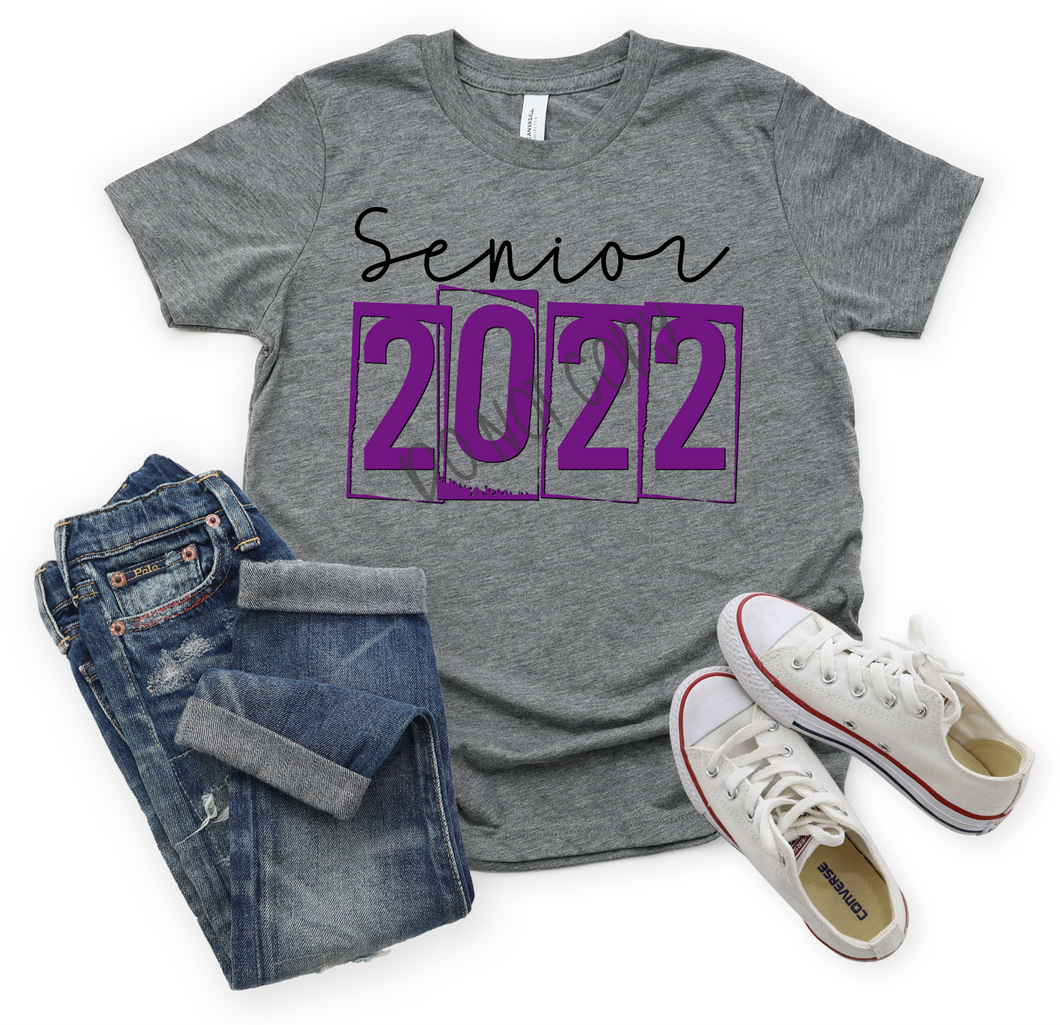 Senior 2022 Purple & Black Transfer