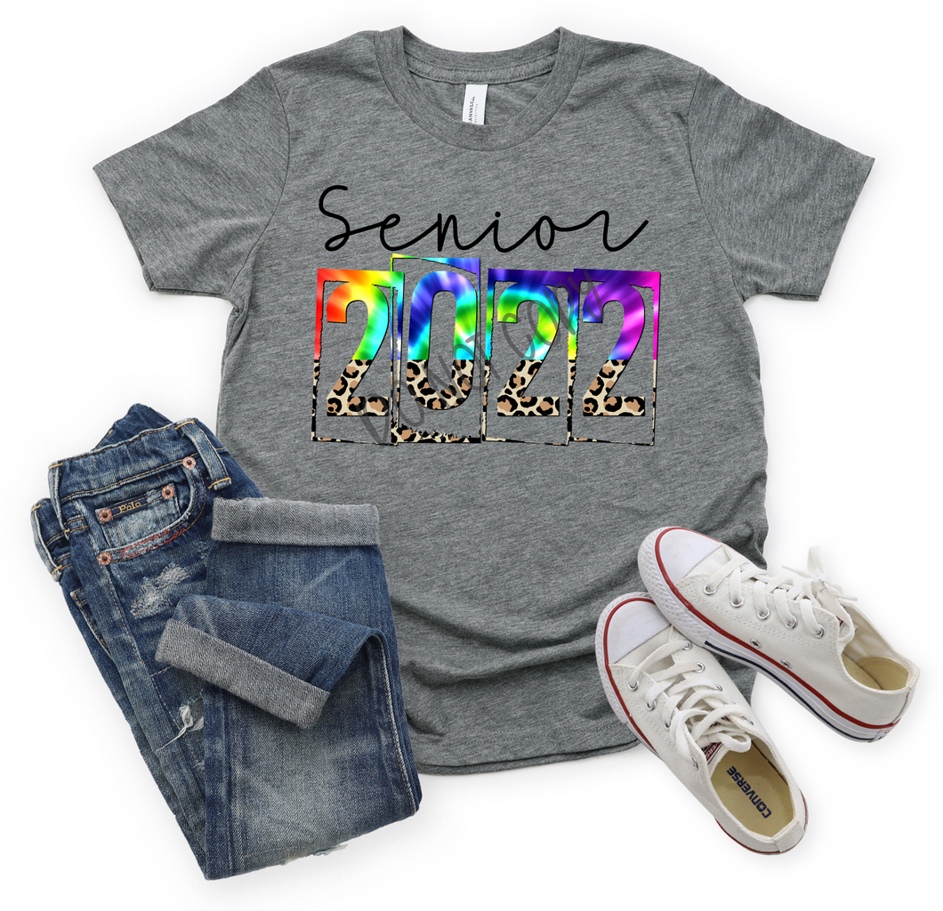 Senior 2022 Tie-Dye & Leopard Transfer