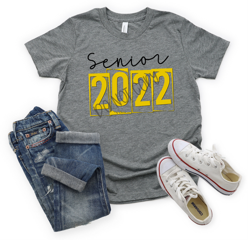 Senior 2022 Yellow & Black Transfer