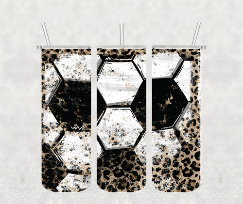 Cheetah Soccer Ball Wrap/Tumbler