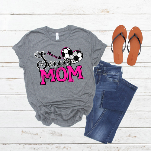 Soccer Mom Pink and Black Transfer