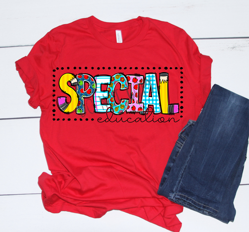 Special Education Doodle School Letters Transfer