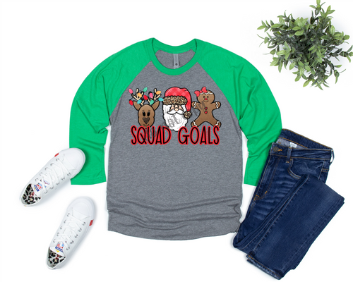 Squad Goals Santa Reindeer Gingerbread Transfer