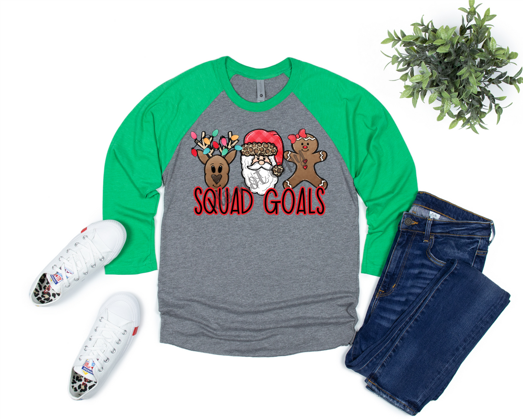 Squad Goals Santa Reindeer Gingerbread Transfer