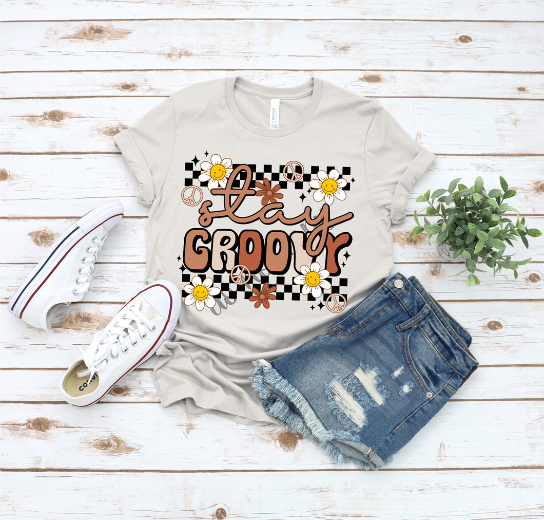 Stay Groovy Brown Transfer